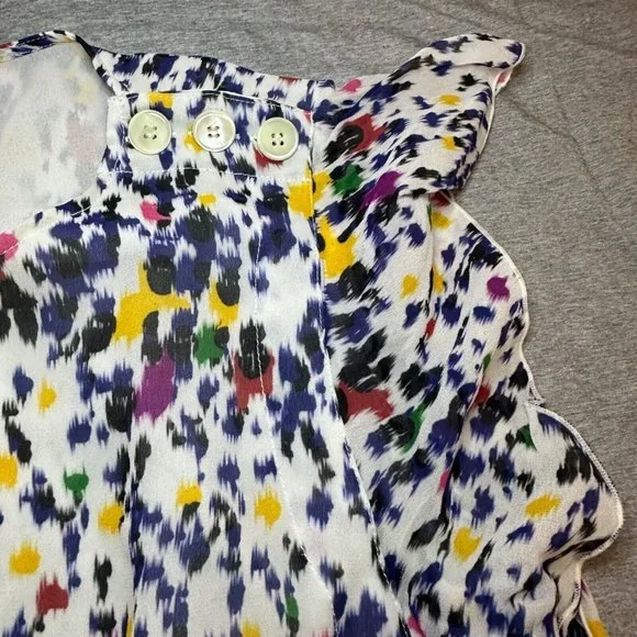 Derek Lam IO Crosby Dress, Multicolored, Ruffled, Line Buttons, Women 2‎ - Picture 9 of 10